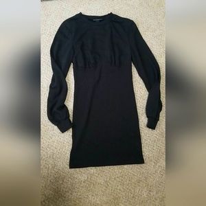 Black Corset Sweater Mini dress